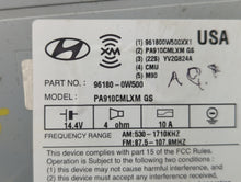 2010-2012 Hyundai Santa Fe Radio AM FM Cd Player Receiver Replacement P/N:96180-0W500 Fits 2010 2011 2012 OEM Used Auto Parts