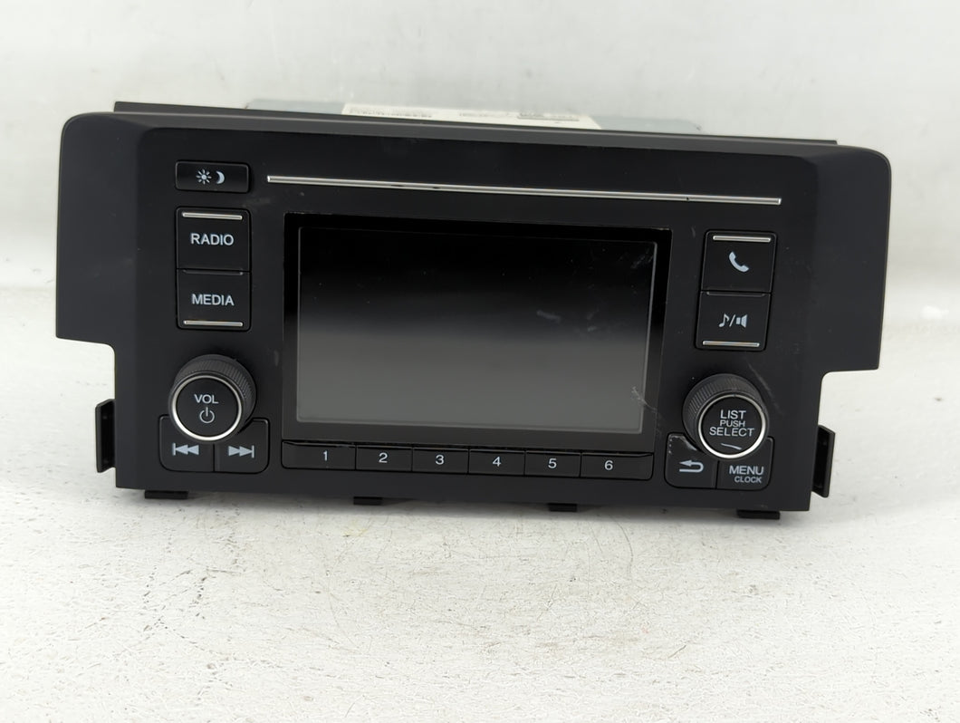 2018 Honda Civic Radio AM FM Cd Player Receiver Replacement P/N:39101-TBF-A62-M1 981BP067 Fits OEM Used Auto Parts