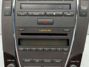 2010-2012 Lexus Es350 Radio AM FM Cd Player Receiver Replacement P/N:86120-33E40 Fits 2010 2011 2012 OEM Used Auto Parts