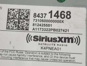 2018-2019 Chevrolet Trax Radio AM FM Cd Player Receiver Replacement P/N:84371468 Fits 2018 2019 OEM Used Auto Parts