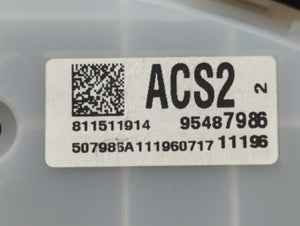 2012 Chevrolet Cruze Instrument Cluster Speedometer Gauges P/N:95487986 Fits OEM Used Auto Parts