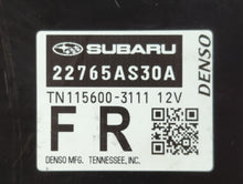 2022 Subaru Impreza PCM Engine Computer ECU ECM PCU OEM P/N:22765AS30A Fits OEM Used Auto Parts