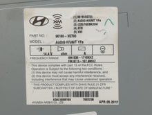 2012-2014 Hyundai Sonata Radio AM FM Cd Player Receiver Replacement P/N:96560-3Q700 Fits 2012 2013 2014 OEM Used Auto Parts