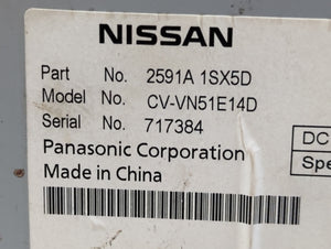 2013-2014 Nissan Pathfinder Radio AM FM Cd Player Receiver Replacement P/N:2591A 1SX5D Fits 2013 2014 2015 OEM Used Auto Parts