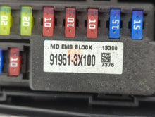 2014-2015 Kia Sorento Fusebox Fuse Box Panel Relay Module P/N:91951-3X100 Fits 2014 2015 OEM Used Auto Parts