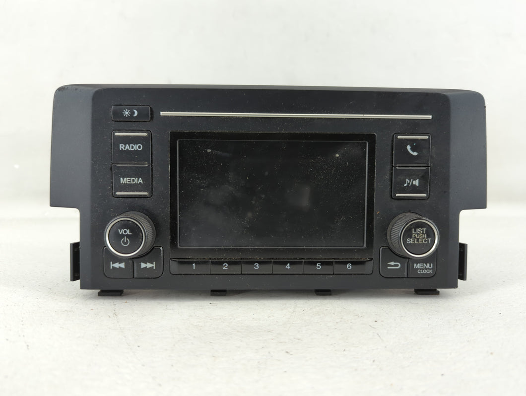 2016-2017 Honda Civic Radio AM FM Cd Player Receiver Replacement P/N:39100-TBA-A11 Fits 2016 2017 OEM Used Auto Parts