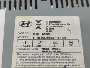 2014-2015 Hyundai Sonata Radio AM FM Cd Player Receiver Replacement P/N:96180-3Q8004X Fits 2014 2015 OEM Used Auto Parts