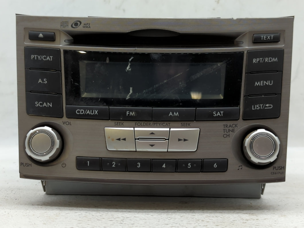 2012-2014 Subaru Legacy Radio AM FM Cd Player Receiver Replacement P/N:86201AJ61A Fits 2012 2013 2014 OEM Used Auto Parts