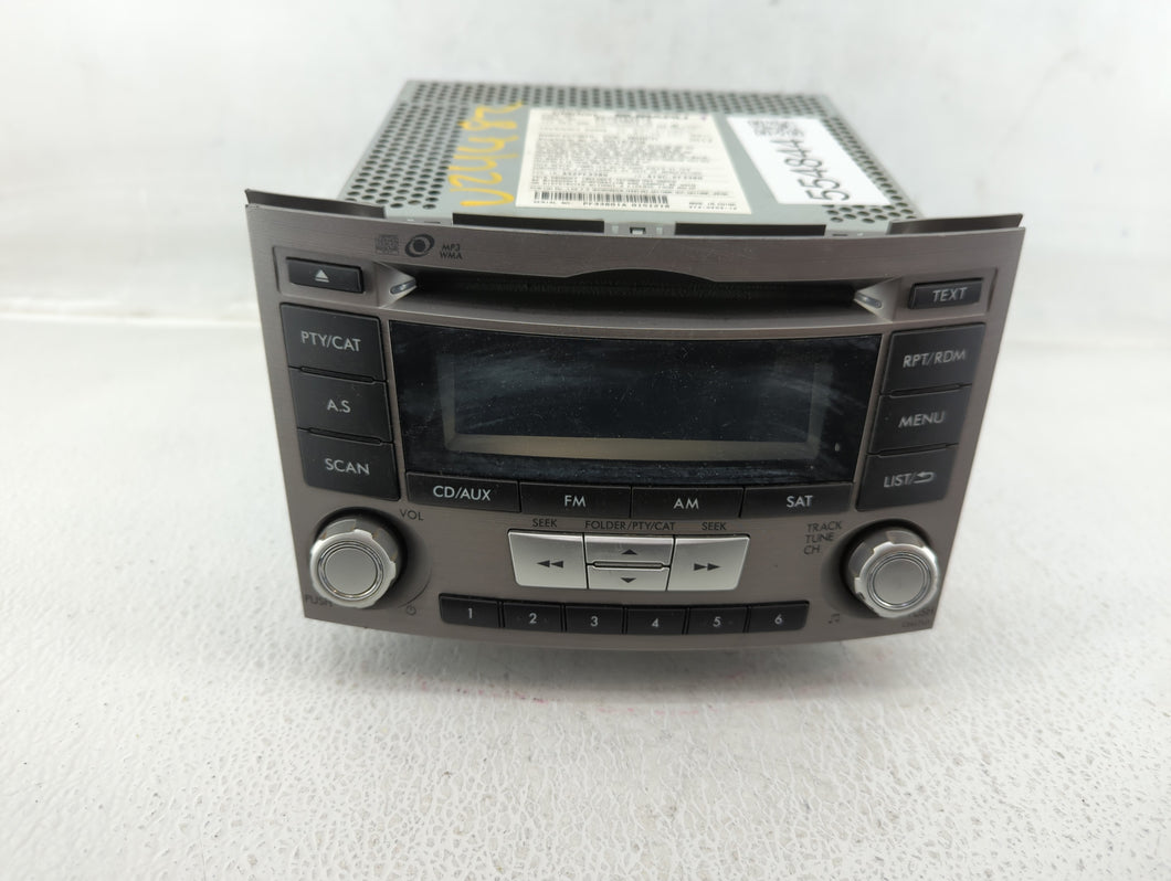 2012-2014 Subaru Legacy Radio AM FM Cd Player Receiver Replacement P/N:86201AJ61A Fits 2012 2013 2014 OEM Used Auto Parts