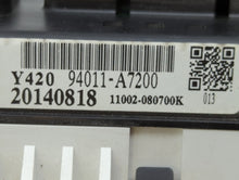 2014-2016 Kia Forte Instrument Cluster Speedometer Gauges P/N:94011-A7200 Fits 2014 2015 2016 OEM Used Auto Parts