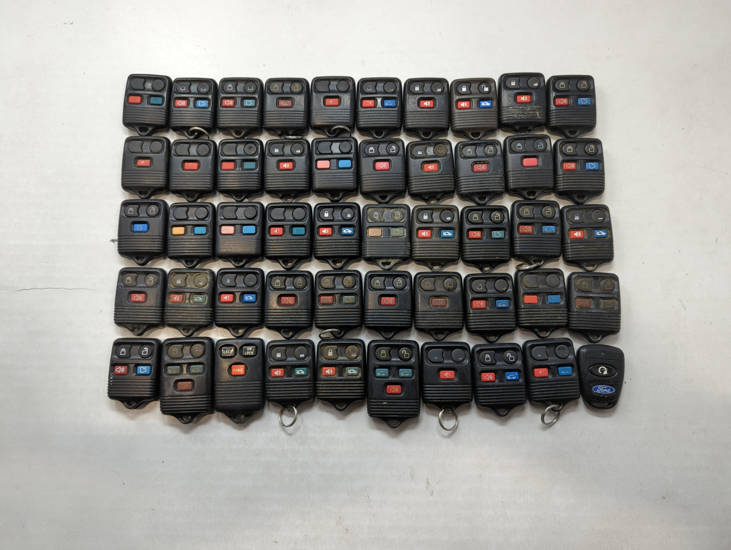 Lot of 50 Ford Keyless Entry Remote Fob MIXED FCC IDS MIXED PART NUMBERS - Oemusedautoparts1.com