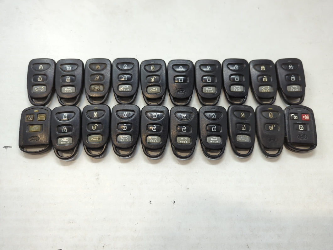 Lot of 20 Hyundai Keyless Entry Remote Fob MIXED FCC IDS MIXED PART