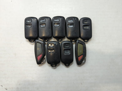 Lot of 10 Aftermarket Keyless Entry Remote Fob MIXED FCC IDS MIXED PART