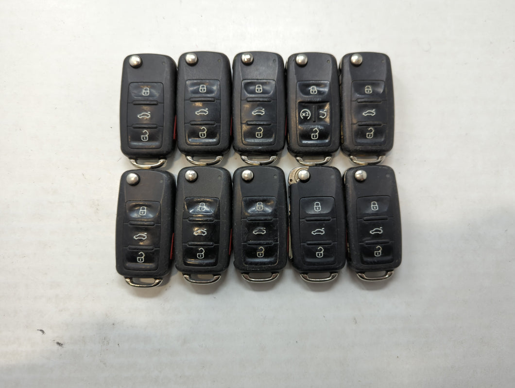 Lot of 10 Volkswagen Keyless Entry Remote Fob MIXED FCC IDS MIXED PART