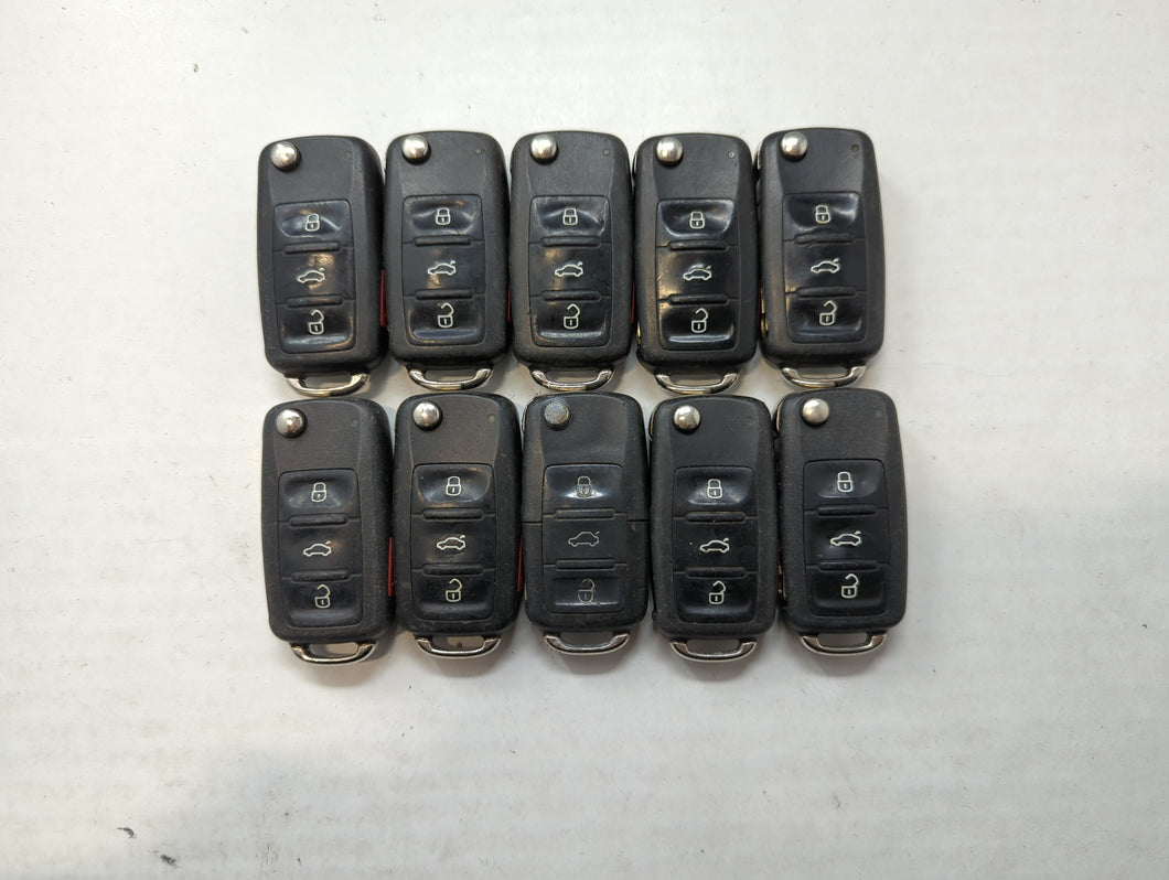 Lot of 10 Volkswagen Keyless Entry Remote Fob MIXED FCC IDS MIXED PART