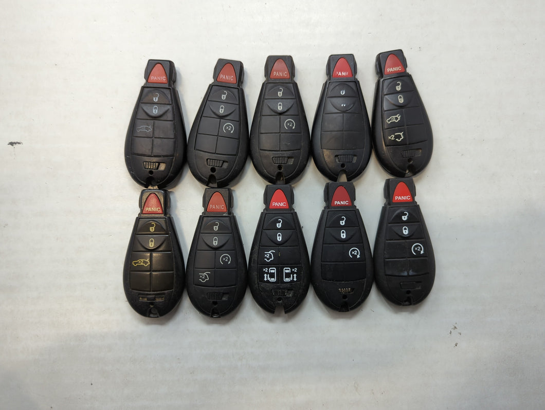 Lot of 10 Aftermarket Dodge/chrysler/jeep/ram Keyless Entry Remote Fob