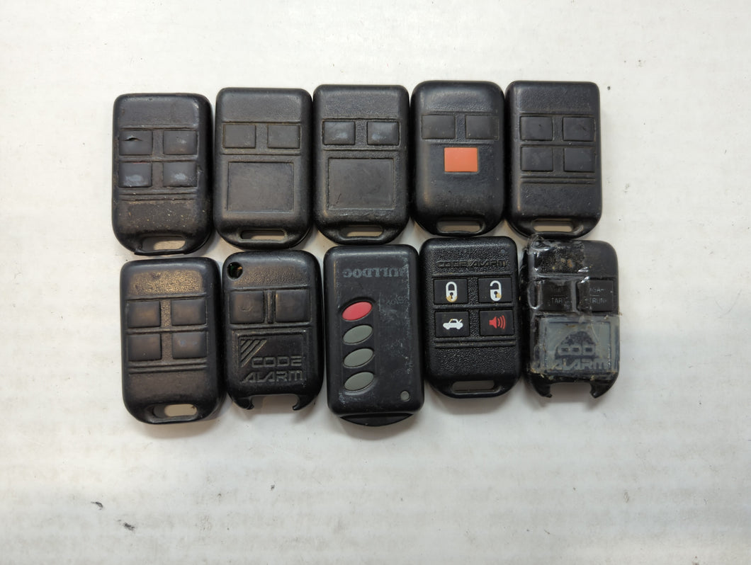 Lot of 10 Aftermarket Keyless Entry Remote Fob MIXED FCC IDS MIXED PART