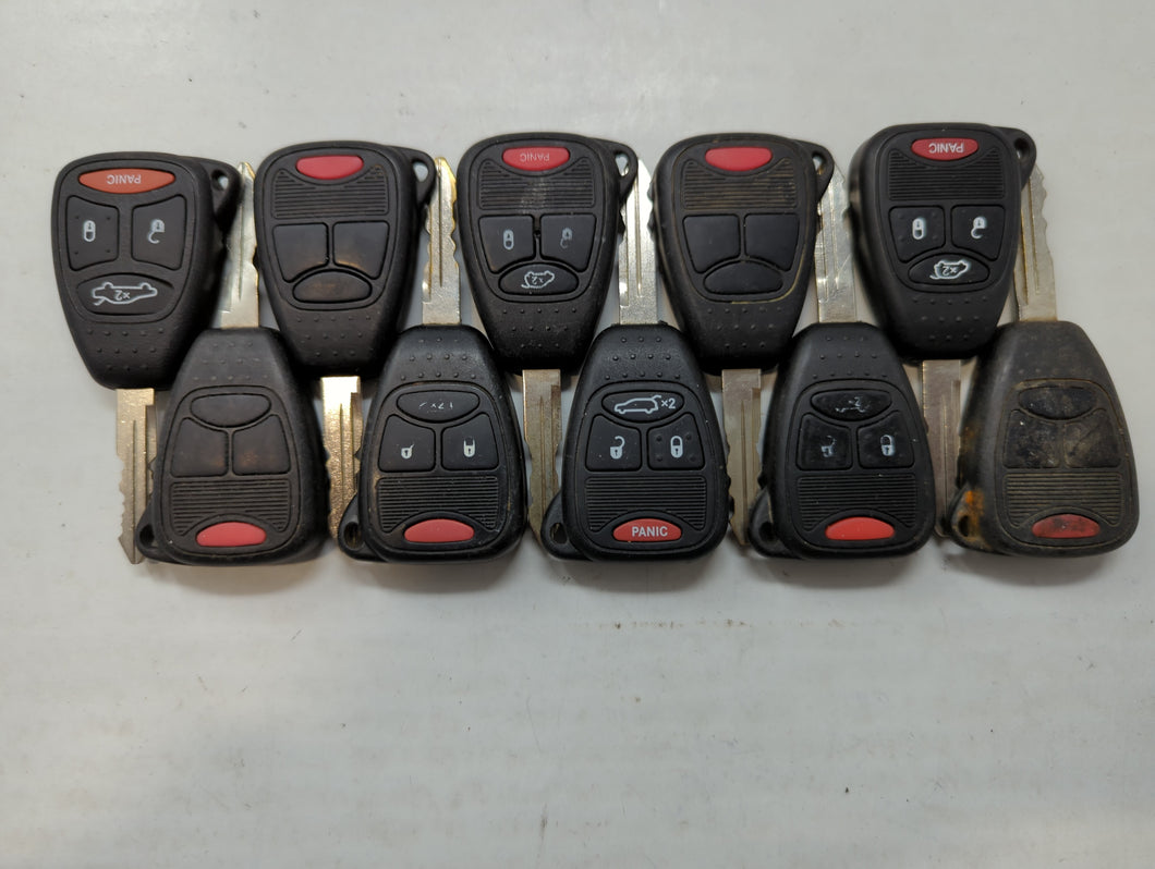 Lot of 10 Aftermarket Dodge/chrysler/jeep/ram Keyless Entry Remote Fob