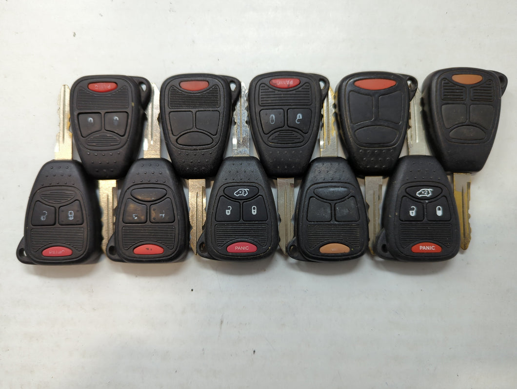 Lot of 10 Aftermarket Dodge/chrysler/jeep/ram Keyless Entry Remote Fob