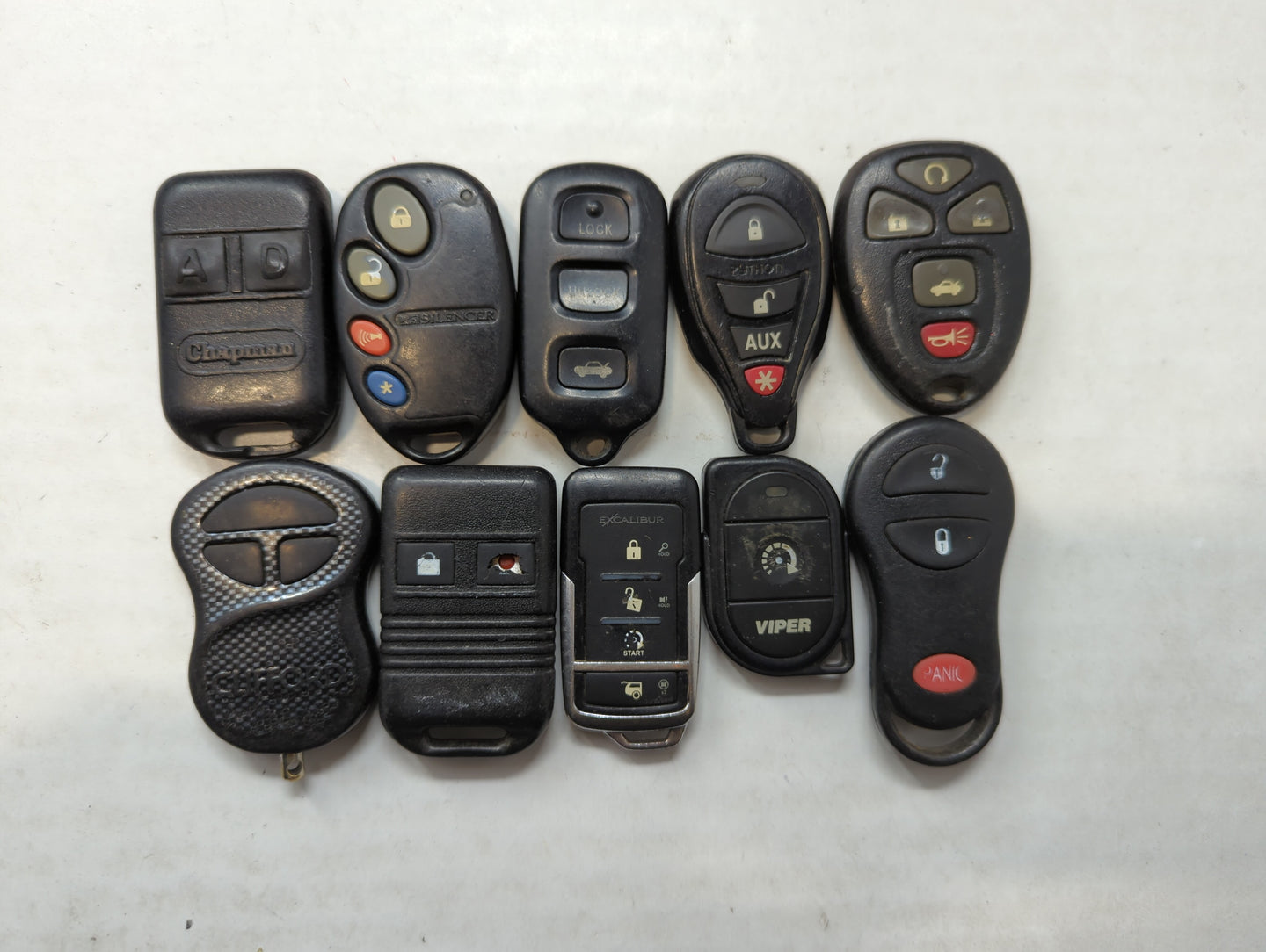 Lot of 10 Aftermarket Keyless Entry Remote Fob MIXED FCC IDS MIXED PART - Oemusedautoparts1.com