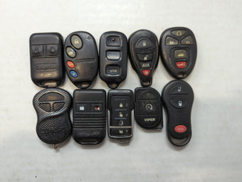 compare product Lot of 10 Aftermarket Keyless Entry Remote Fob MIXED FCC IDS MIXED PART