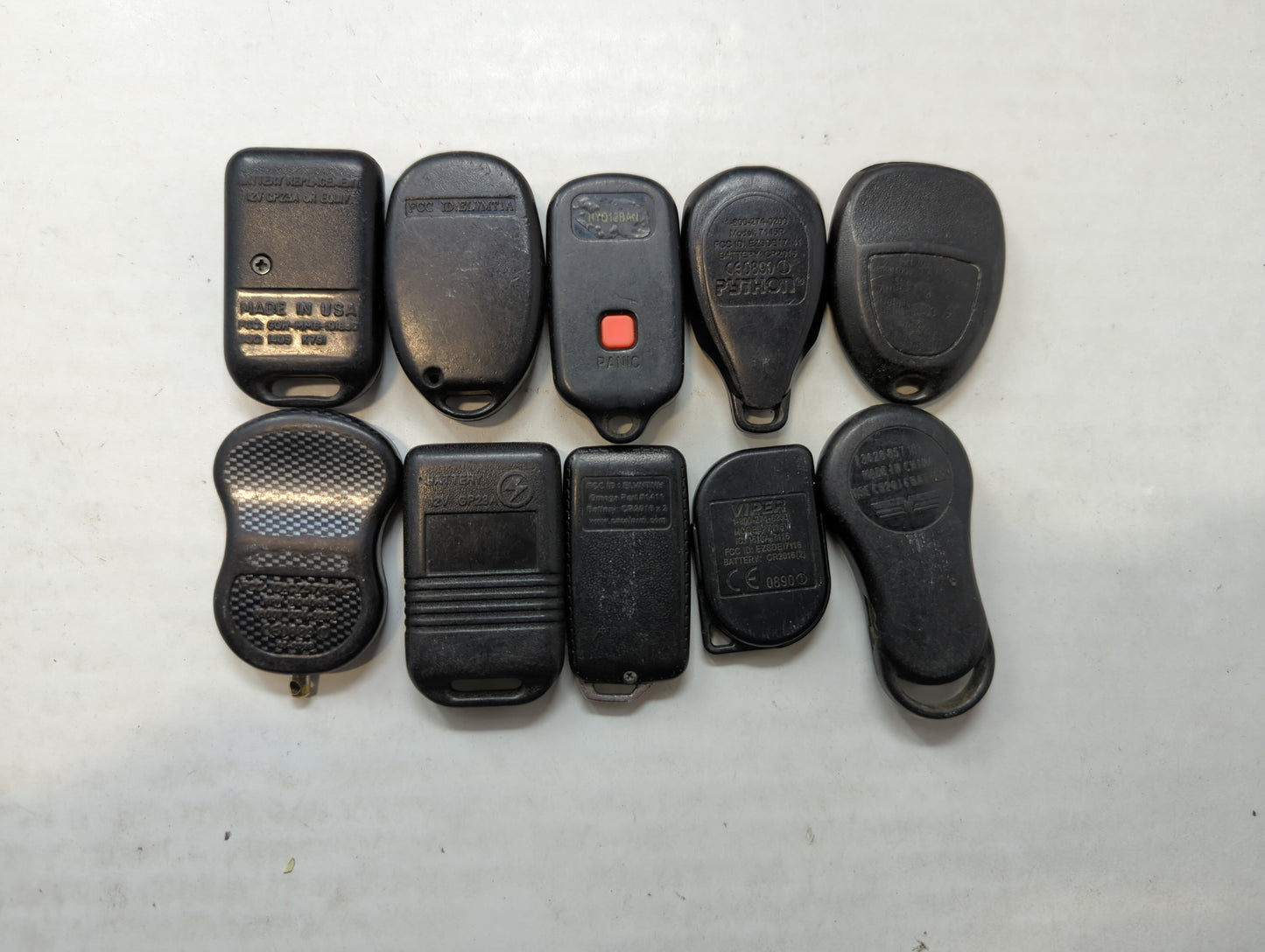 Lot of 10 Aftermarket Keyless Entry Remote Fob MIXED FCC IDS MIXED PART - Oemusedautoparts1.com