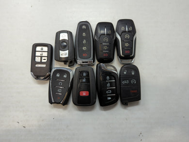 Lot of 9 Aftermarket Keyless Entry Remote Fob MIXED FCC IDS MIXED PART