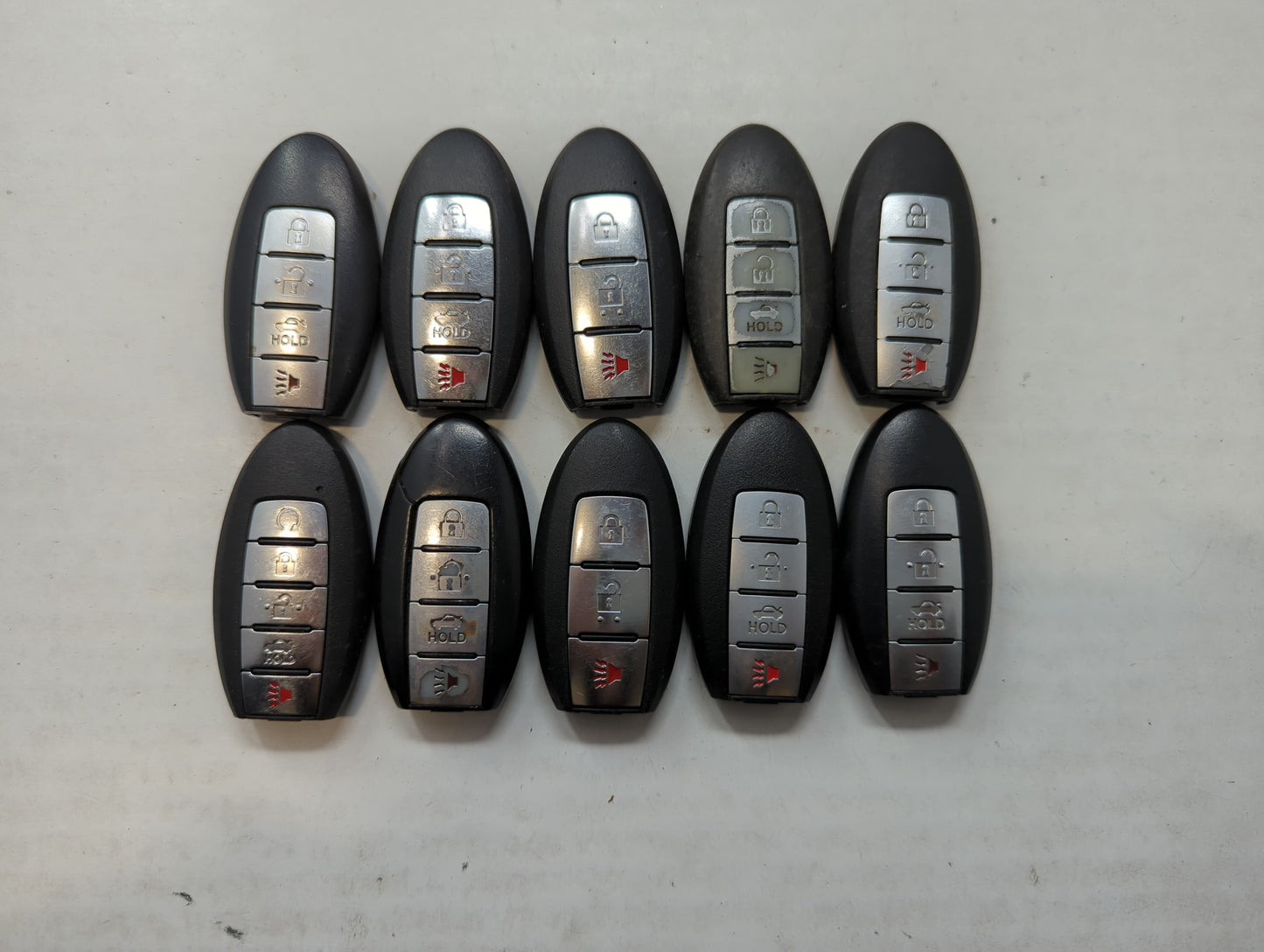 Lot of 10 Aftermarket Nissan Keyless Entry Remote Fob MIXED FCC IDS - Oemusedautoparts1.com