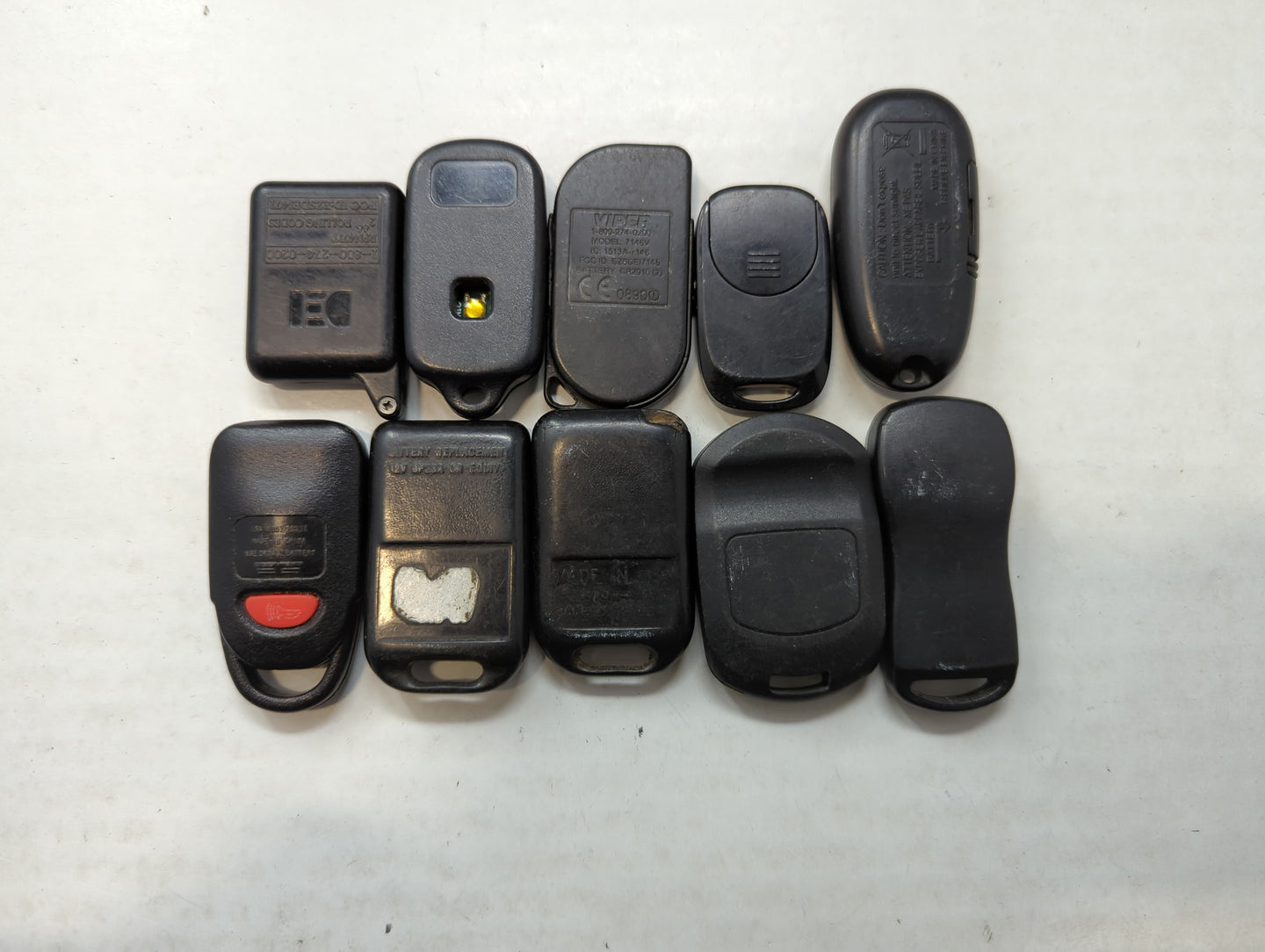 Lot of 10 Aftermarket Keyless Entry Remote Fob MIXED FCC IDS MIXED PART - Oemusedautoparts1.com