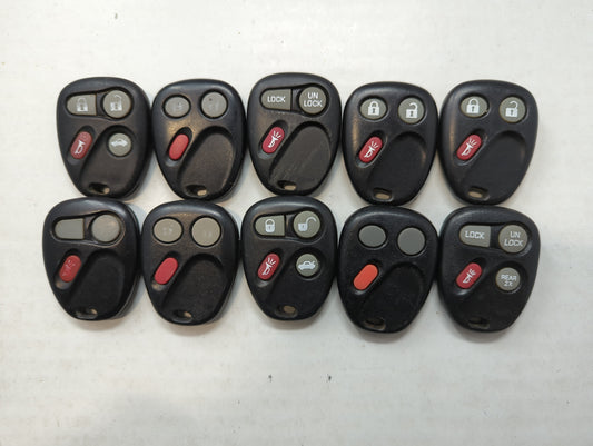 Lot of 10 Aftermarket Chevrolet Keyless Entry Remote Fob MIXED FCC IDS - Oemusedautoparts1.com