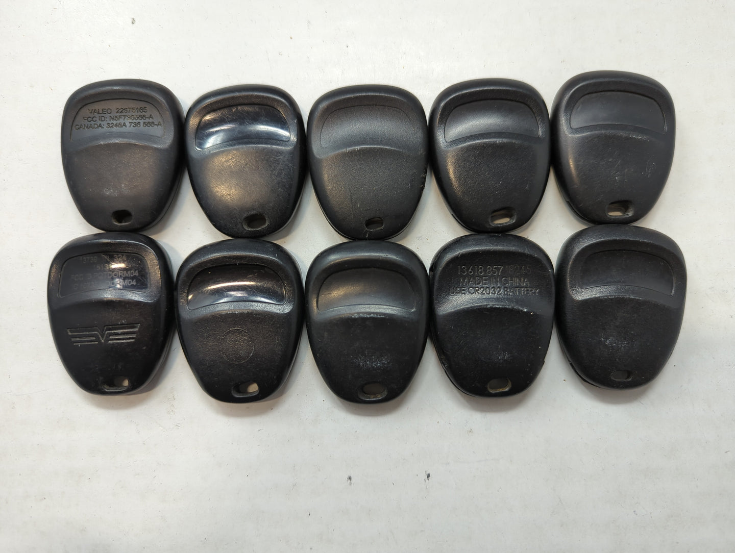 Lot of 10 Aftermarket Chevrolet Keyless Entry Remote Fob MIXED FCC IDS - Oemusedautoparts1.com