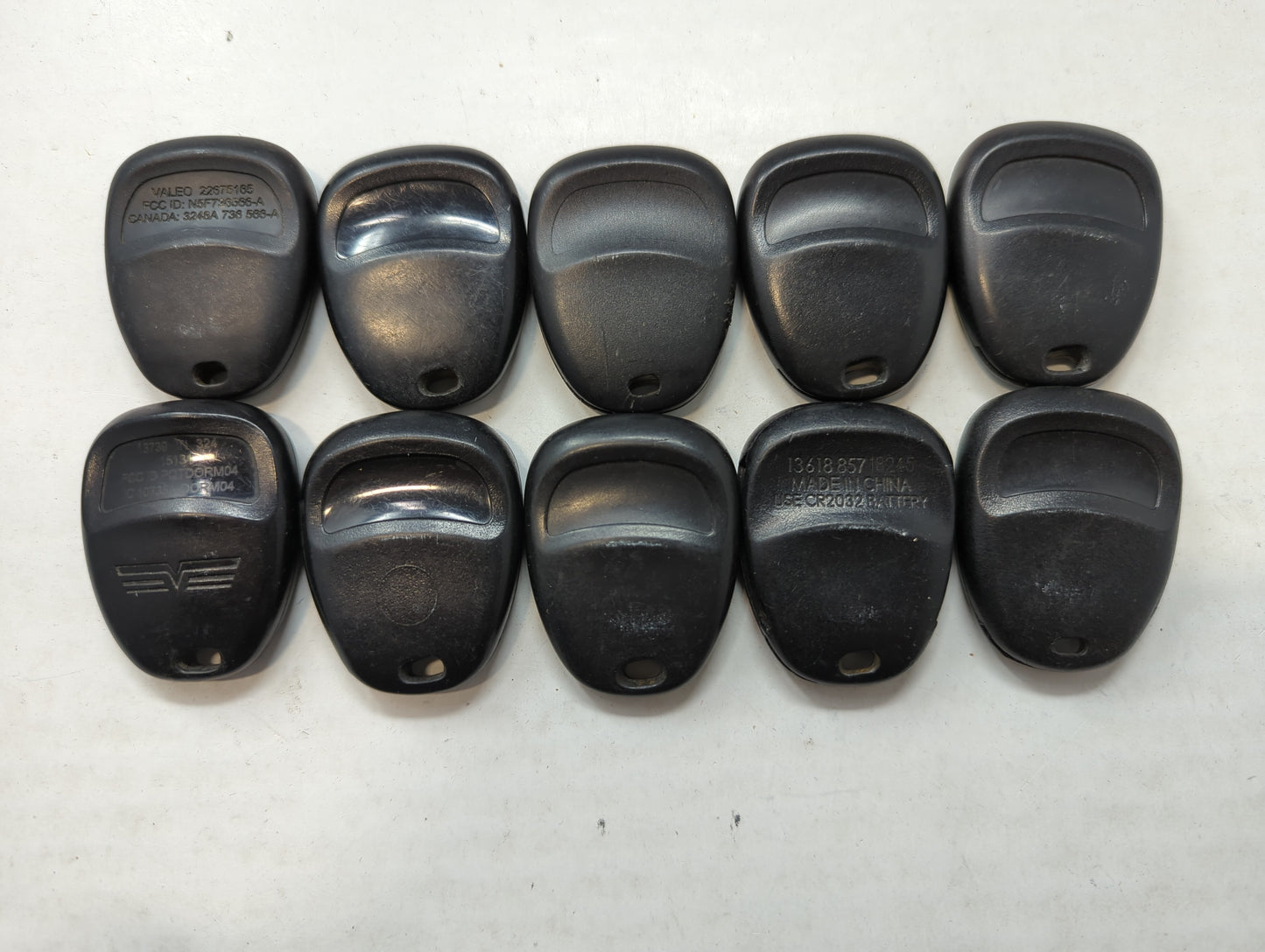 Lot of 10 Aftermarket Chevrolet Keyless Entry Remote Fob MIXED FCC IDS - Oemusedautoparts1.com