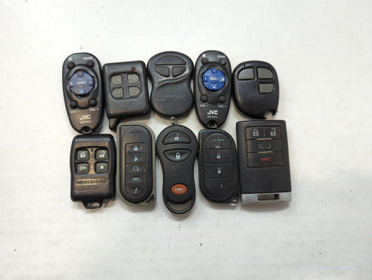 Lot of 10 Aftermarket Keyless Entry Remote Fob MIXED FCC IDS MIXED PART - Oemusedautoparts1.com