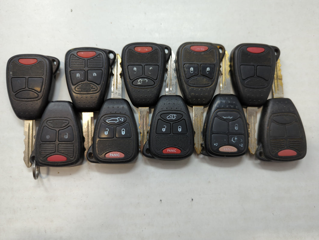 Lot of 10 Aftermarket Dodge/chrysler/jeep/ram Keyless Entry Remote Fob