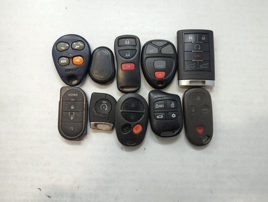 Lot of 10 Aftermarket Keyless Entry Remote Fob MIXED FCC IDS MIXED PART - Oemusedautoparts1.com