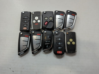 Lot of 10 Aftermarket Keyless Entry Remote Fob MIXED FCC IDS MIXED PART