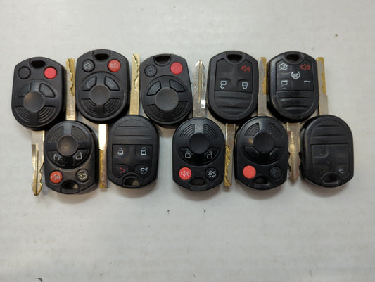 Lot of 10 Aftermarket Ford Keyless Entry Remote Fob MIXED FCC IDS MIXED - Oemusedautoparts1.com