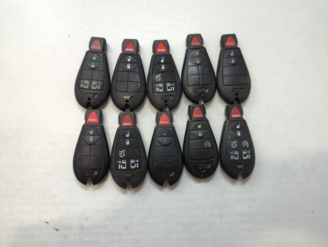 Lot of 10 Aftermarket Keyless Entry Remote Fob MIXED FCC IDS MIXED PART