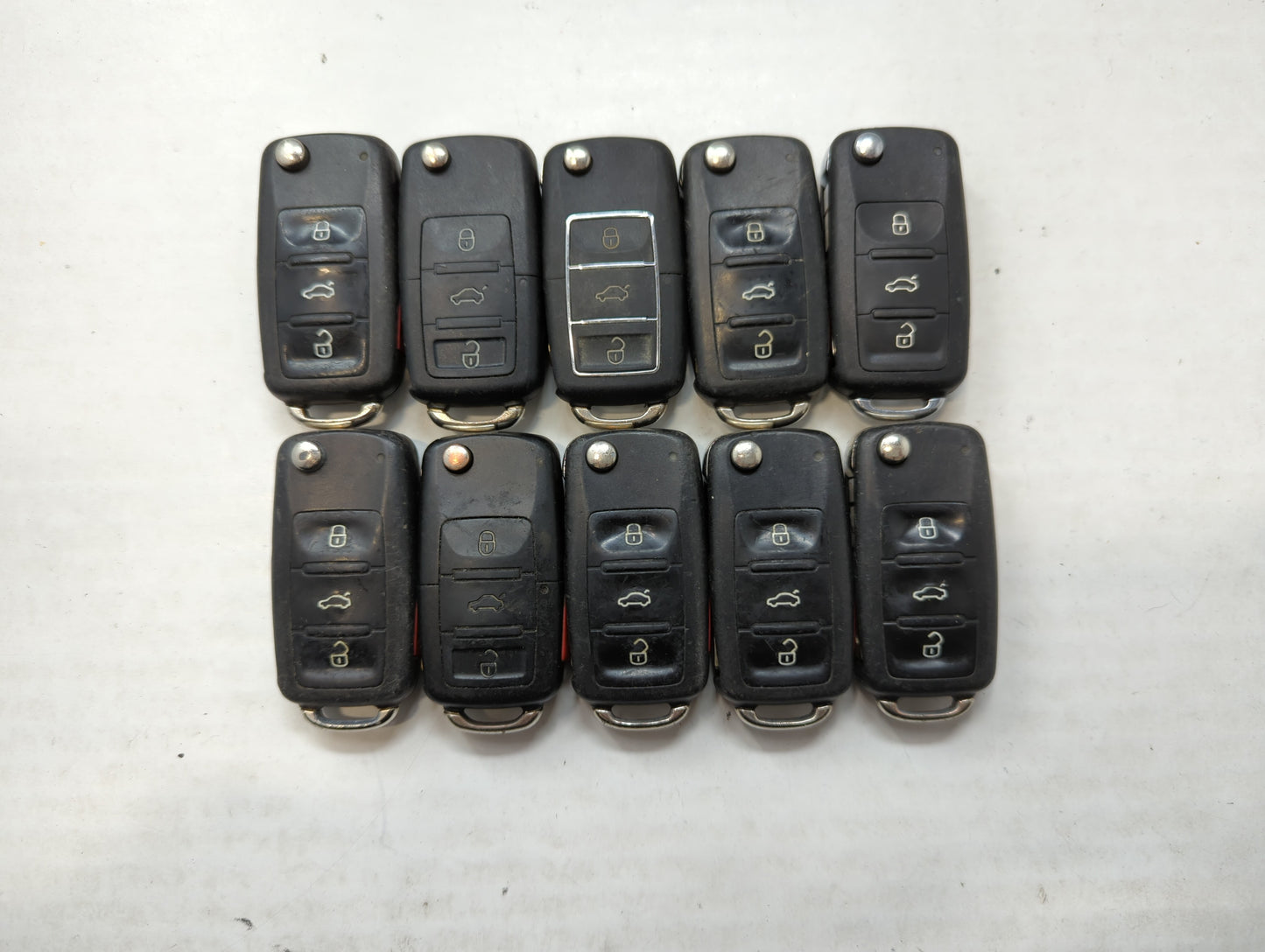 Lot of 10 Aftermarket Keyless Entry Remote Fob MIXED FCC IDS MIXED PART - Oemusedautoparts1.com
