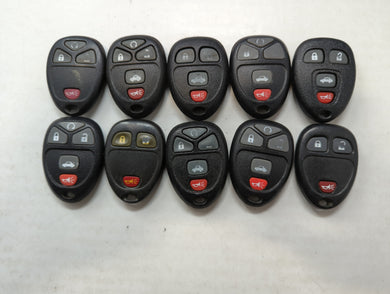 Lot of 10 Aftermarket Chevrolet Keyless Entry Remote Fob MIXED FCC IDS