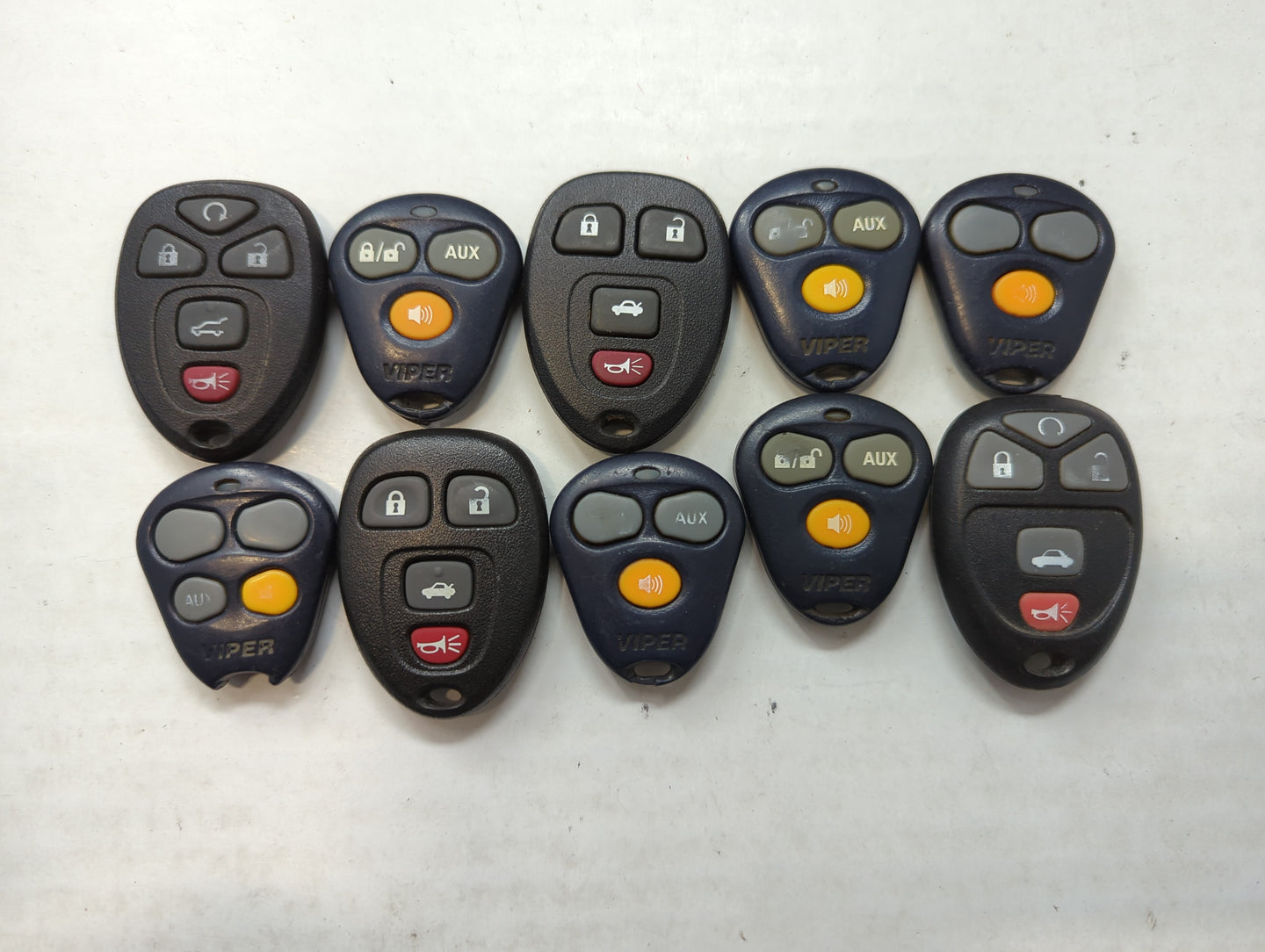 Lot of 10 Aftermarket Keyless Entry Remote Fob MIXED FCC IDS MIXED PART - Oemusedautoparts1.com