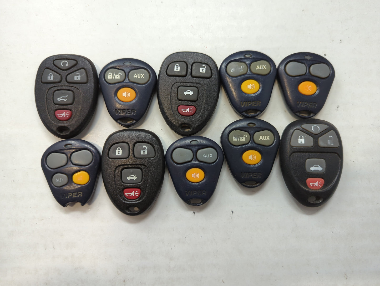 Lot of 10 Aftermarket Keyless Entry Remote Fob MIXED FCC IDS MIXED PART - Oemusedautoparts1.com