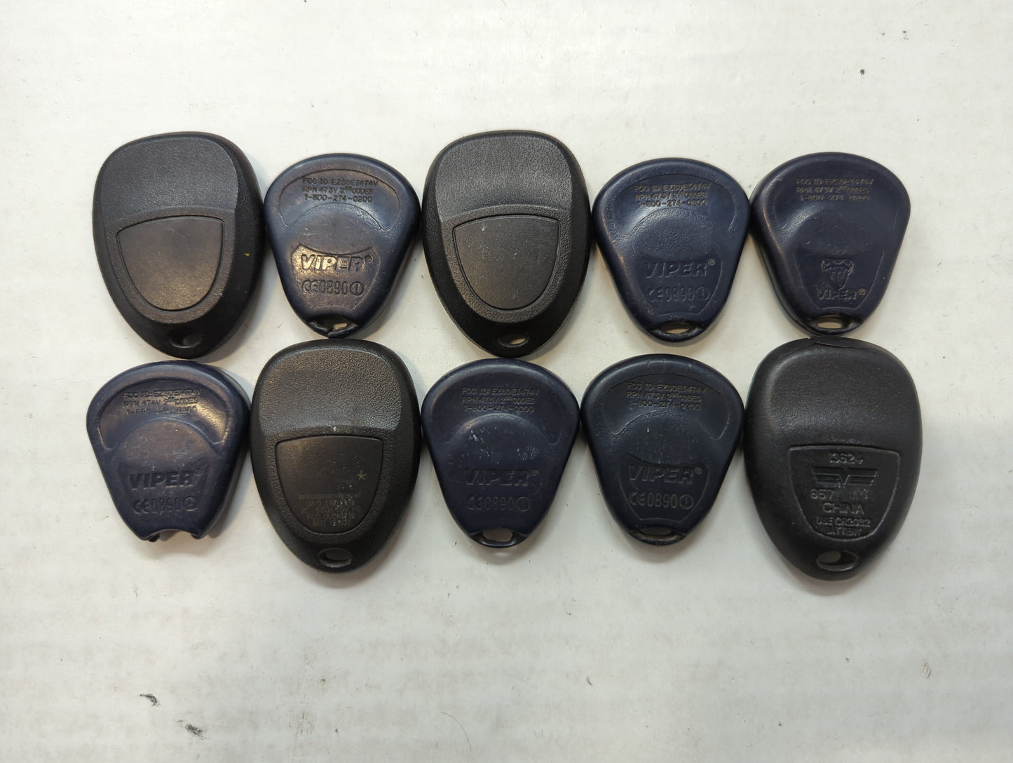Lot of 10 Aftermarket Keyless Entry Remote Fob MIXED FCC IDS MIXED PART - Oemusedautoparts1.com
