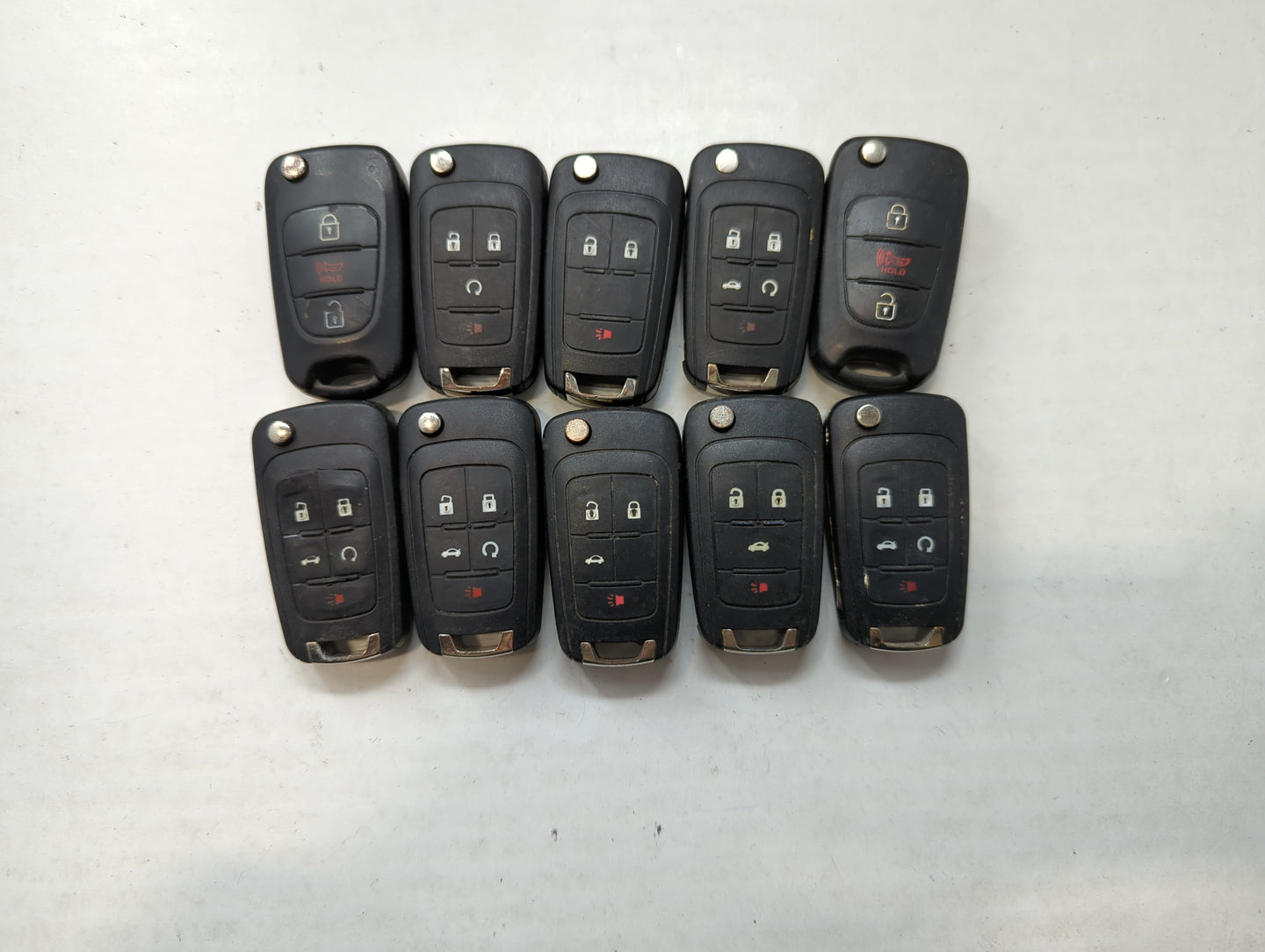 Lot of 10 Aftermarket Keyless Entry Remote Fob MIXED FCC IDS MIXED PART - Oemusedautoparts1.com