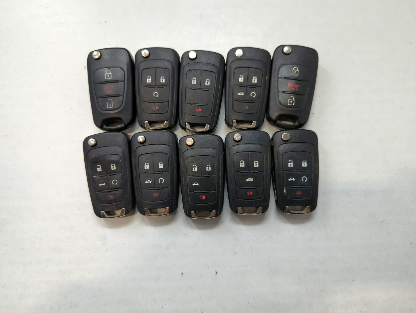 Lot of 10 Aftermarket Keyless Entry Remote Fob MIXED FCC IDS MIXED PART - Oemusedautoparts1.com