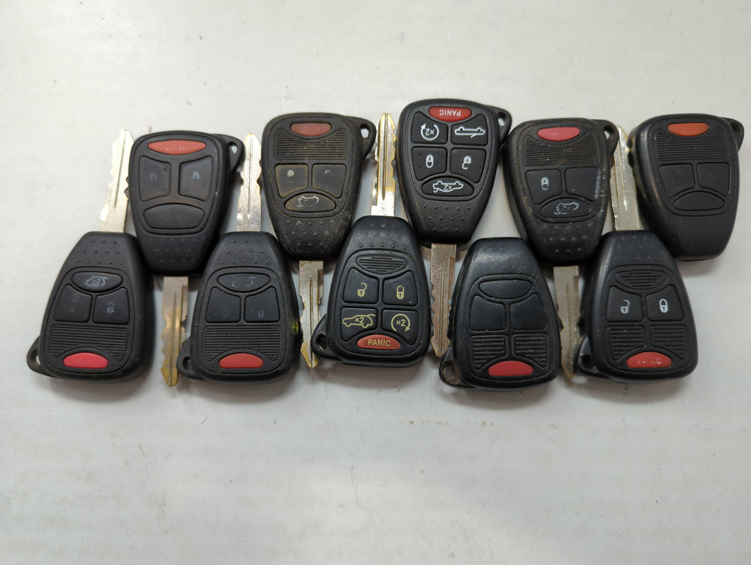 Lot of 10 Aftermarket Dodge/chrysler/jeep/ram Keyless Entry Remote Fob