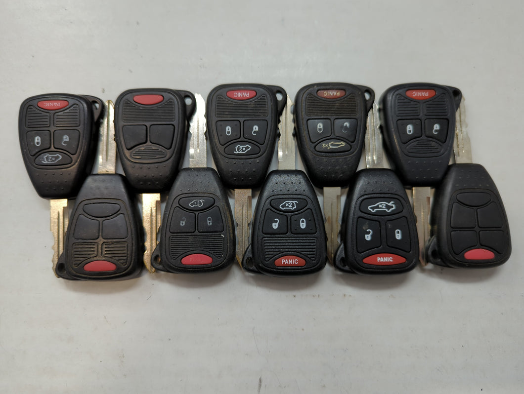 Lot of 10 Aftermarket Dodge/chrysler/jeep/ram Keyless Entry Remote Fob