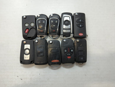 Lot of 10 Aftermarket Keyless Entry Remote Fob MIXED FCC IDS MIXED PART