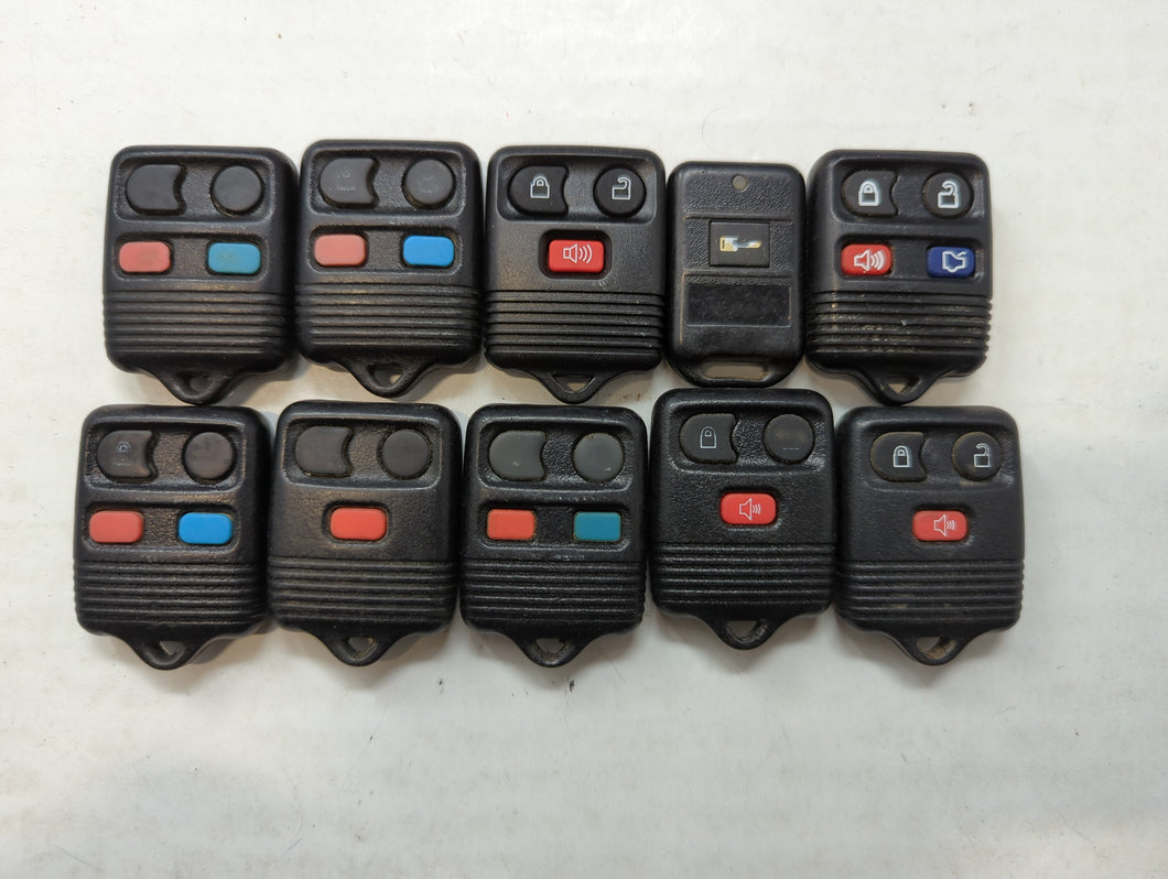 Lot of 10 Aftermarket Keyless Entry Remote Fob MIXED FCC IDS MIXED PART