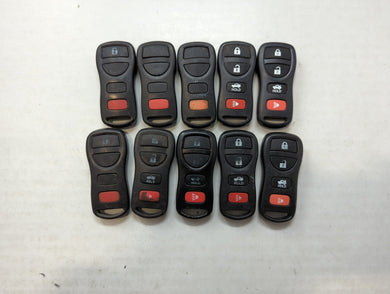 Lot of 10 Aftermarket Nissan Keyless Entry Remote Fob MIXED FCC IDS